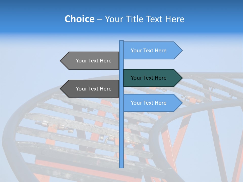 Roller Coaster Tracks PowerPoint Template