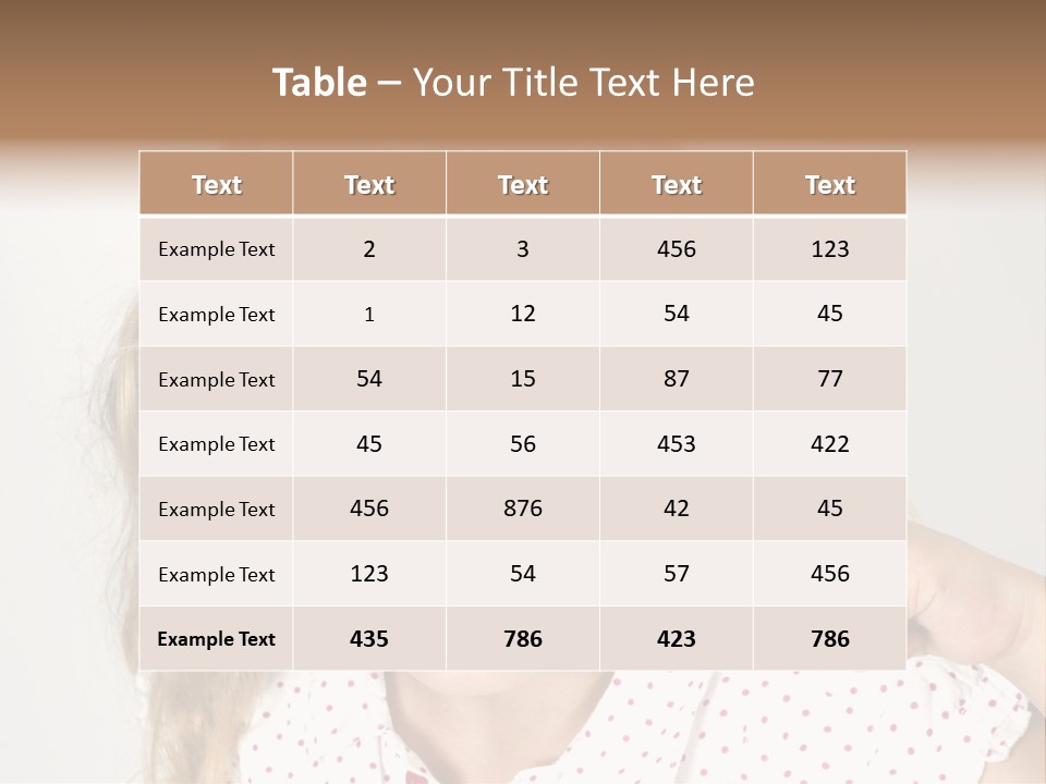 A Little Girl Brushing Her Teeth With A Brightly Colored Toothbrush PowerPoint Template