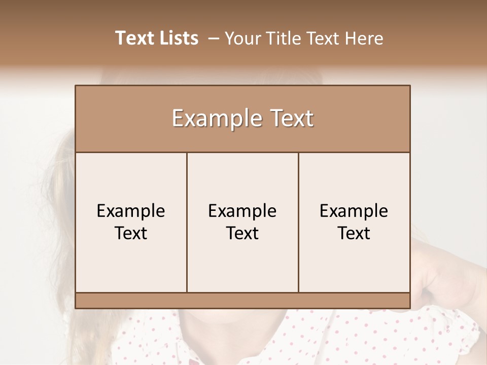 A Little Girl Brushing Her Teeth With A Brightly Colored Toothbrush PowerPoint Template