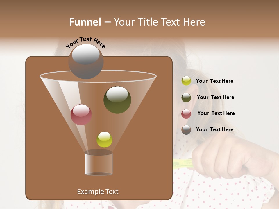 A Little Girl Brushing Her Teeth With A Brightly Colored Toothbrush PowerPoint Template