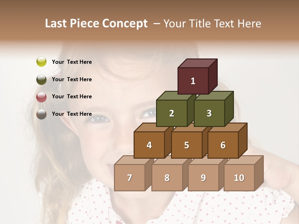 A Little Girl Brushing Her Teeth With A Brightly Colored Toothbrush PowerPoint Template