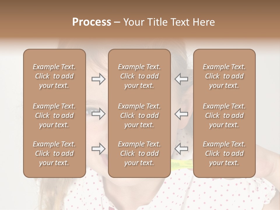 A Little Girl Brushing Her Teeth With A Brightly Colored Toothbrush PowerPoint Template