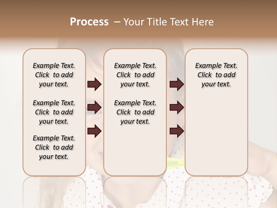 A Little Girl Brushing Her Teeth With A Brightly Colored Toothbrush PowerPoint Template