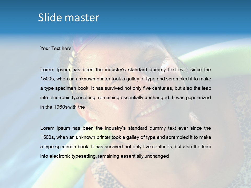 Active Senior Woman In The Pool, Doing Water Sports Exercises PowerPoint Template