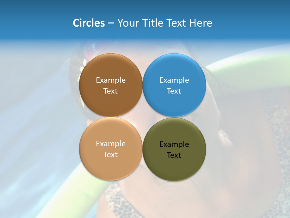 Active Senior Woman In The Pool, Doing Water Sports Exercises PowerPoint Template