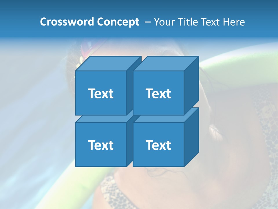 Active Senior Woman In The Pool, Doing Water Sports Exercises PowerPoint Template