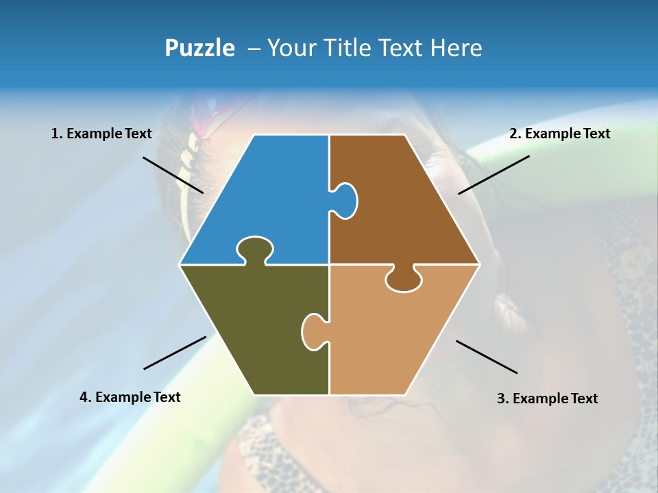 Active Senior Woman In The Pool, Doing Water Sports Exercises PowerPoint Template