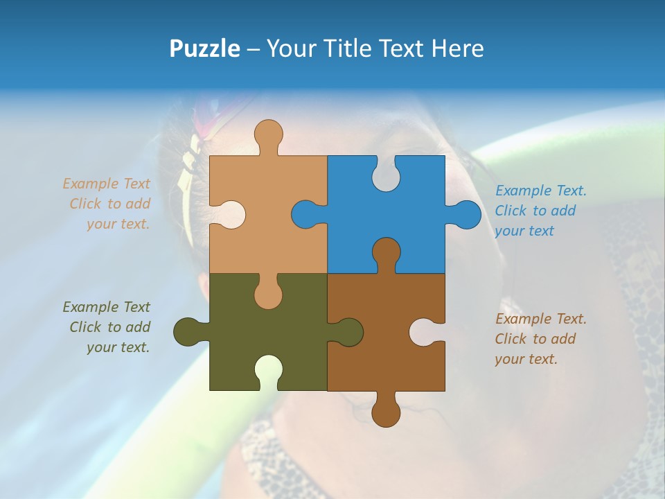 Active Senior Woman In The Pool, Doing Water Sports Exercises PowerPoint Template