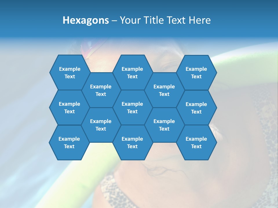 Active Senior Woman In The Pool, Doing Water Sports Exercises PowerPoint Template