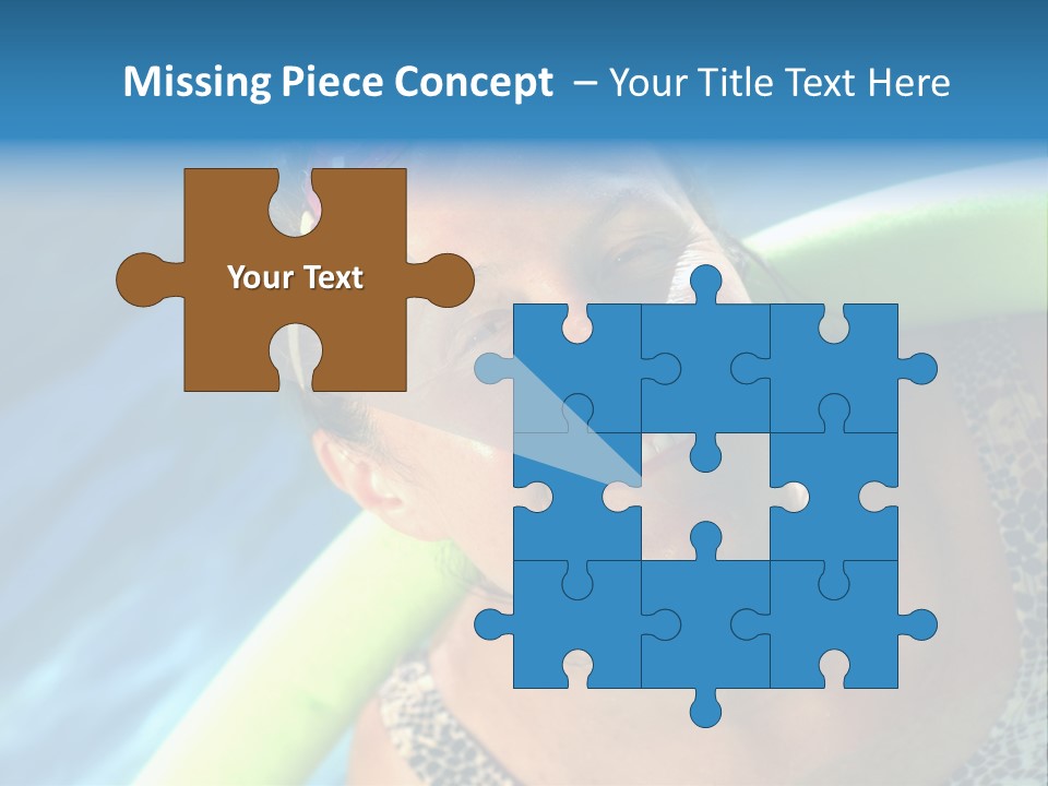 Active Senior Woman In The Pool, Doing Water Sports Exercises PowerPoint Template