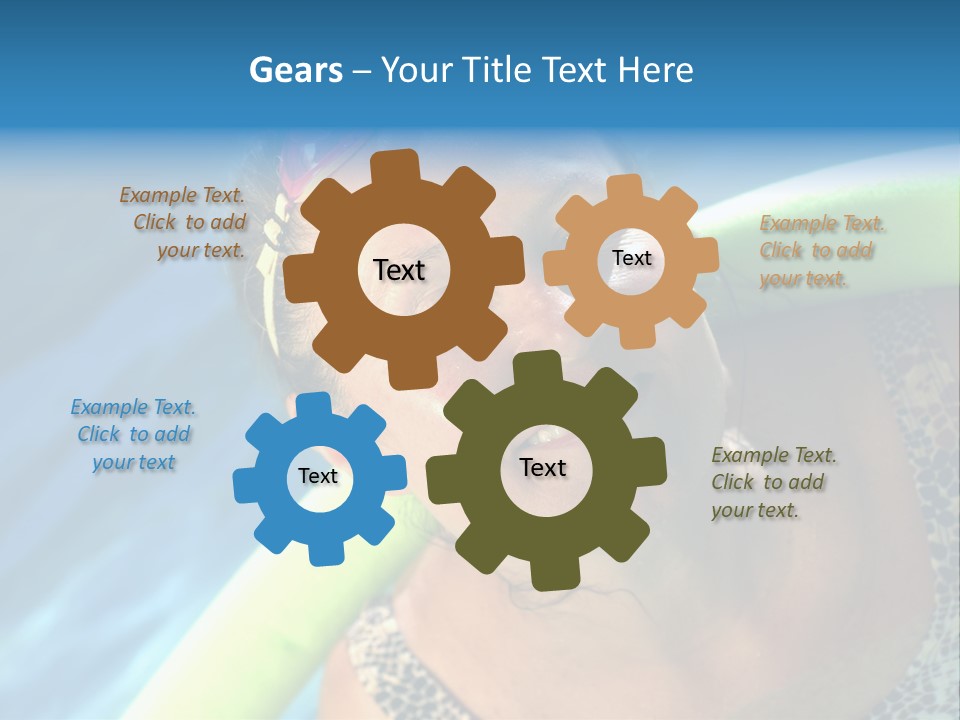 Active Senior Woman In The Pool, Doing Water Sports Exercises PowerPoint Template