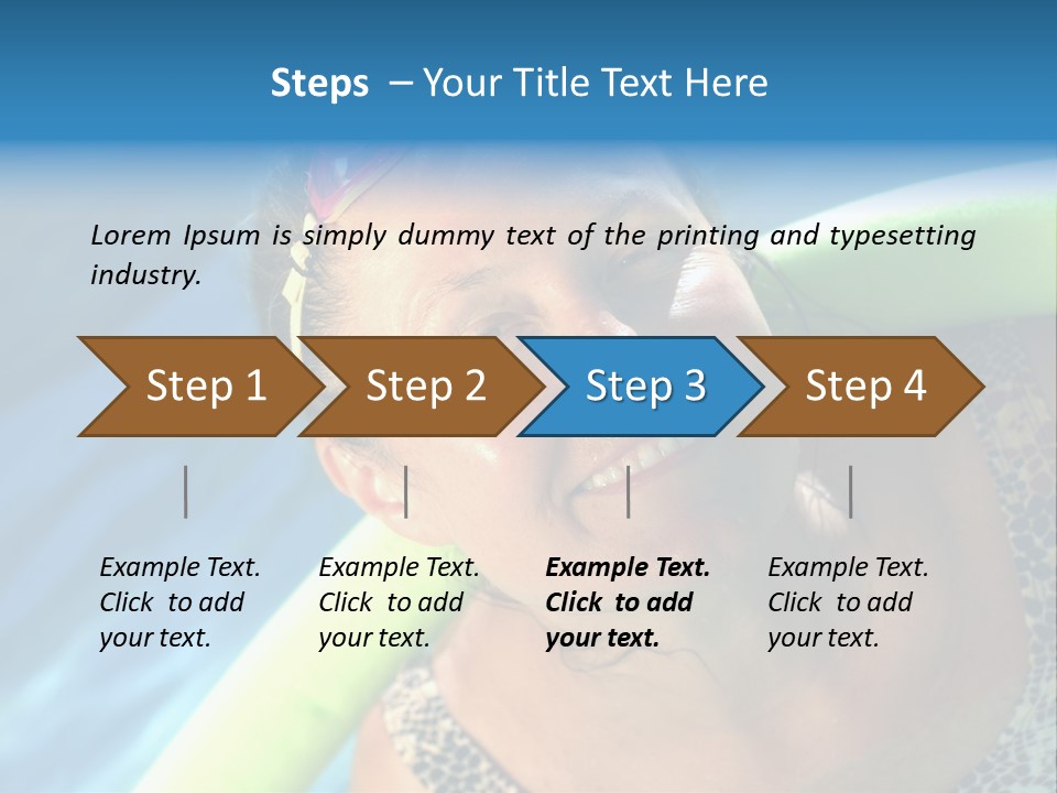 Active Senior Woman In The Pool, Doing Water Sports Exercises PowerPoint Template