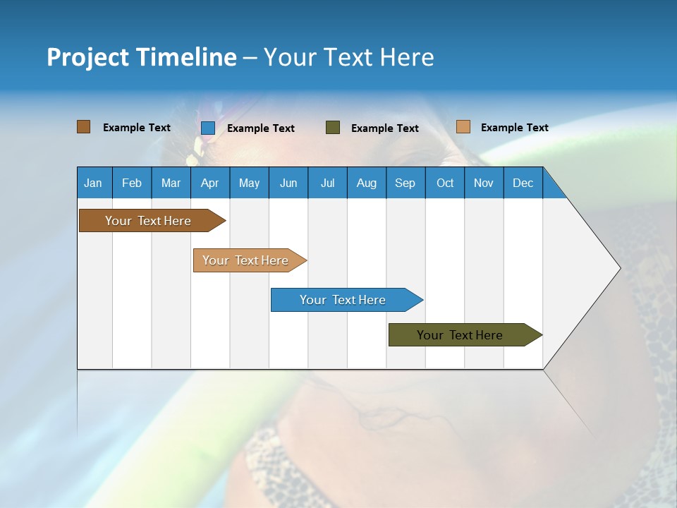 Active Senior Woman In The Pool, Doing Water Sports Exercises PowerPoint Template