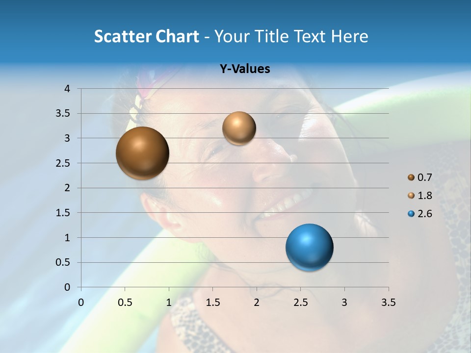 Active Senior Woman In The Pool, Doing Water Sports Exercises PowerPoint Template