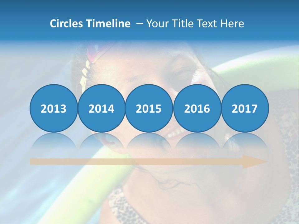 Active Senior Woman In The Pool, Doing Water Sports Exercises PowerPoint Template