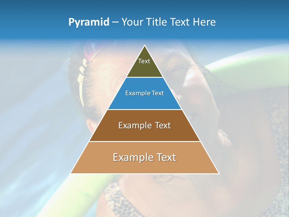 Active Senior Woman In The Pool, Doing Water Sports Exercises PowerPoint Template