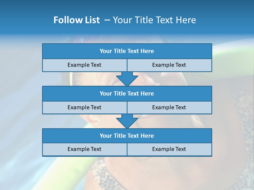 Active Senior Woman In The Pool, Doing Water Sports Exercises PowerPoint Template