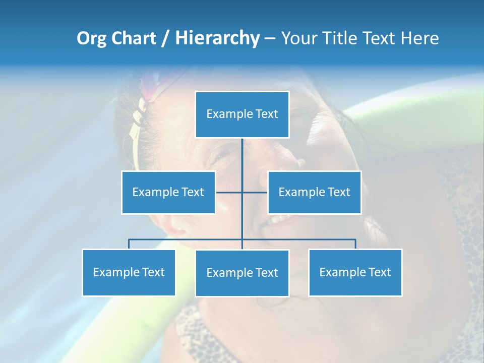 Active Senior Woman In The Pool, Doing Water Sports Exercises PowerPoint Template