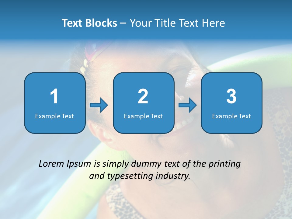 Active Senior Woman In The Pool, Doing Water Sports Exercises PowerPoint Template