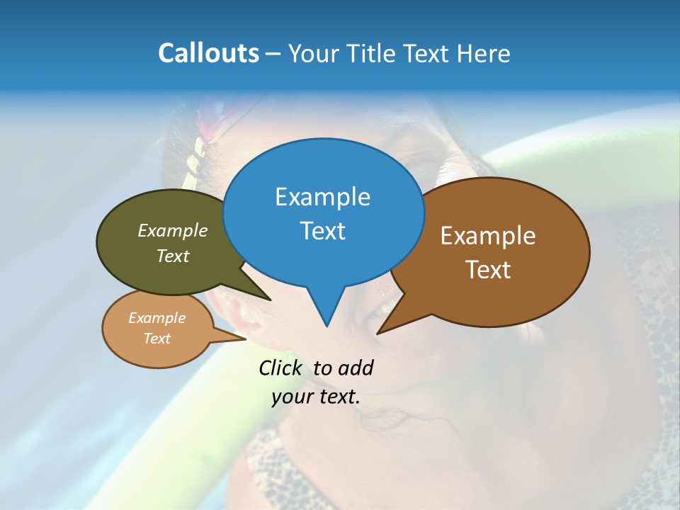 Active Senior Woman In The Pool, Doing Water Sports Exercises PowerPoint Template