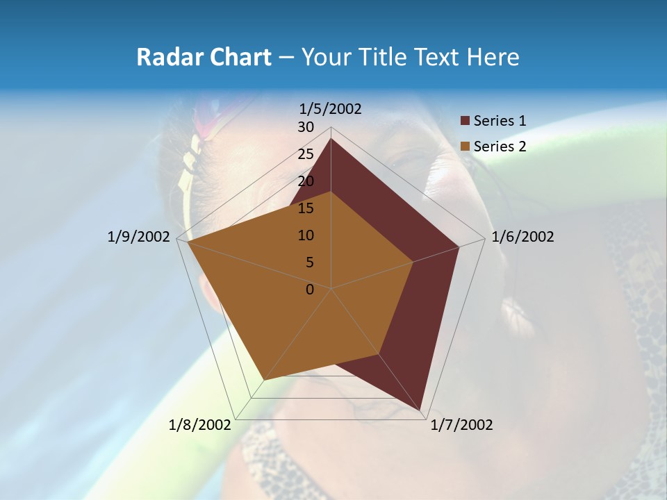 Active Senior Woman In The Pool, Doing Water Sports Exercises PowerPoint Template