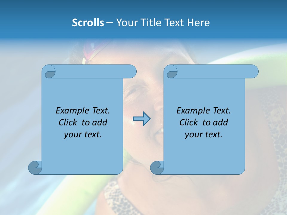 Active Senior Woman In The Pool, Doing Water Sports Exercises PowerPoint Template
