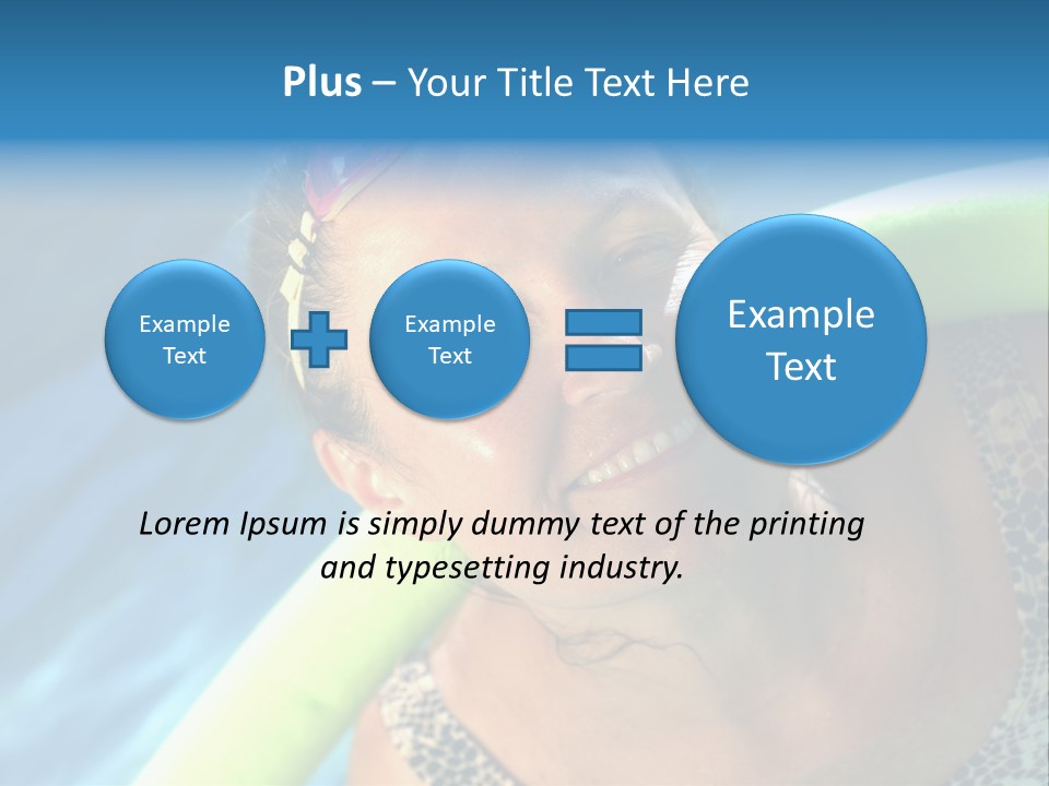 Active Senior Woman In The Pool, Doing Water Sports Exercises PowerPoint Template