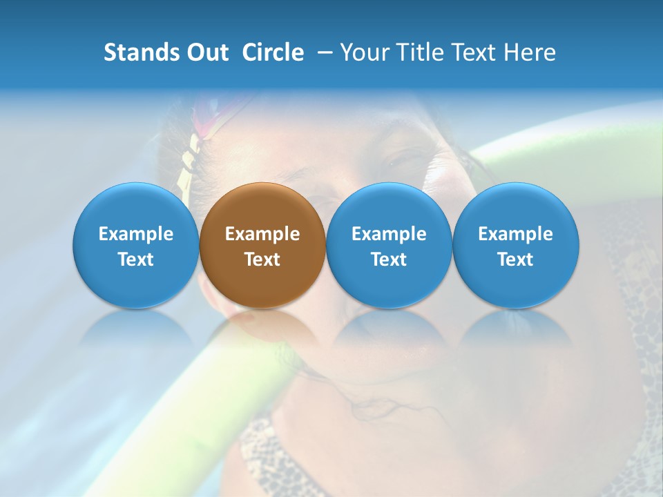 Active Senior Woman In The Pool, Doing Water Sports Exercises PowerPoint Template