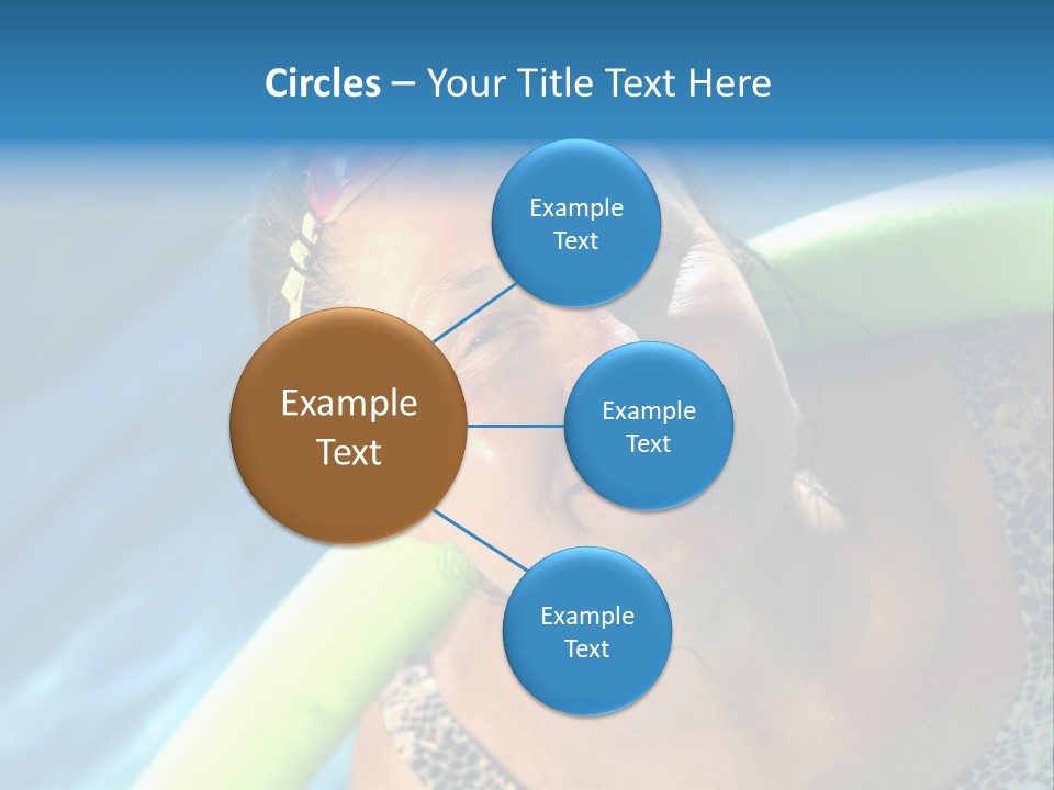 Active Senior Woman In The Pool, Doing Water Sports Exercises PowerPoint Template