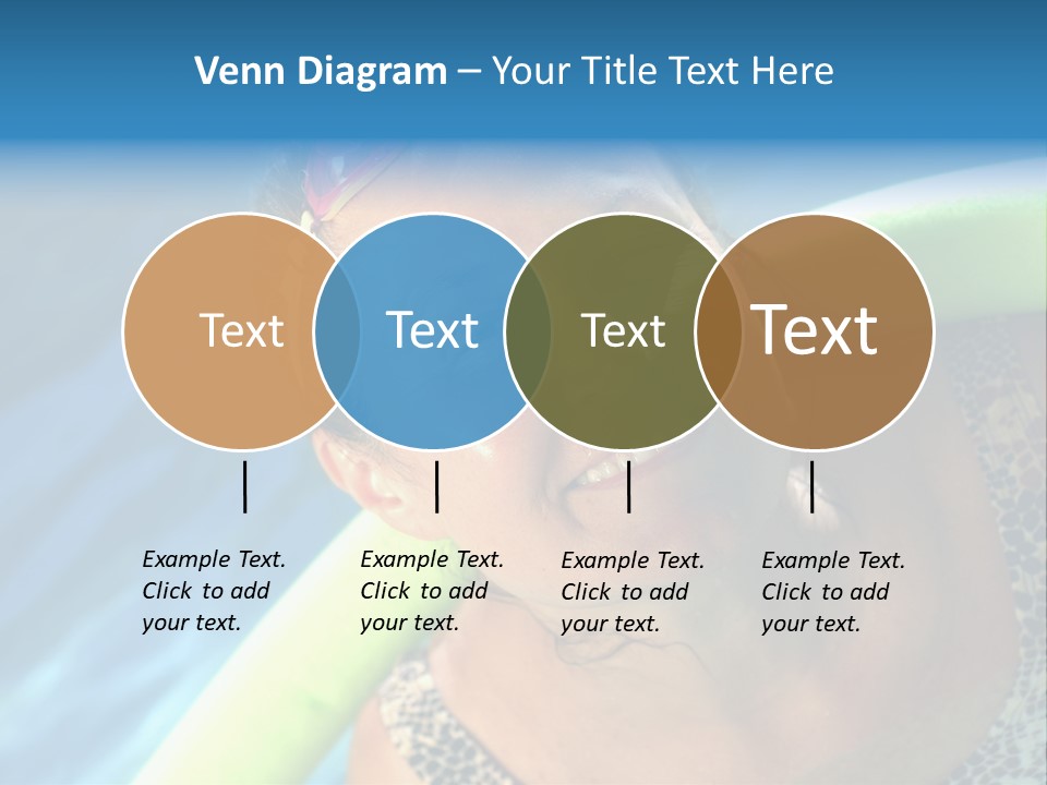 Active Senior Woman In The Pool, Doing Water Sports Exercises PowerPoint Template