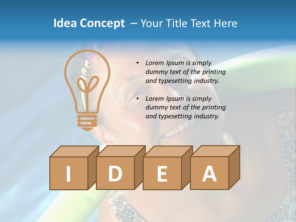 Active Senior Woman In The Pool, Doing Water Sports Exercises PowerPoint Template