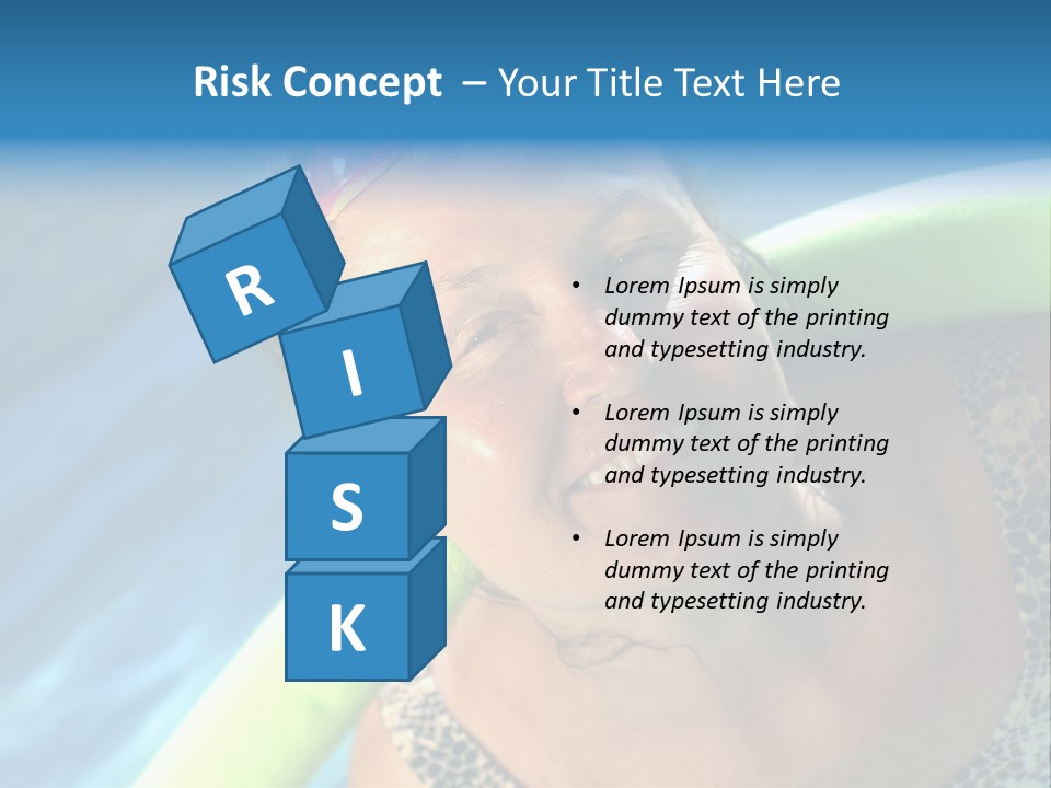 Active Senior Woman In The Pool, Doing Water Sports Exercises PowerPoint Template