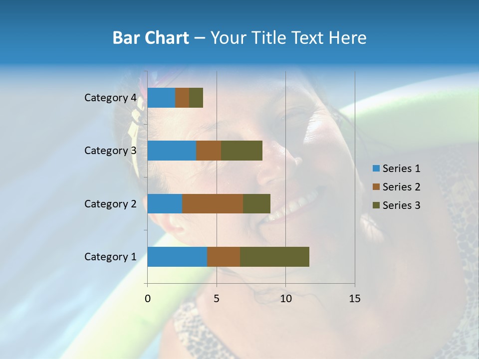 Active Senior Woman In The Pool, Doing Water Sports Exercises PowerPoint Template