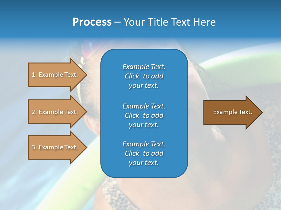 Active Senior Woman In The Pool, Doing Water Sports Exercises PowerPoint Template