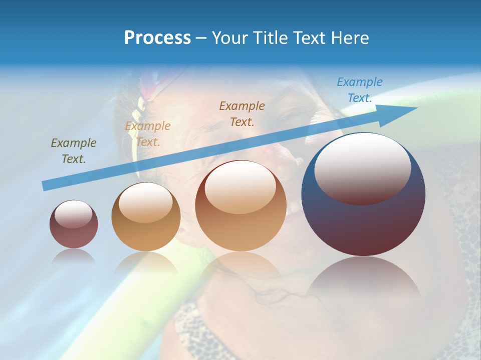 Active Senior Woman In The Pool, Doing Water Sports Exercises PowerPoint Template