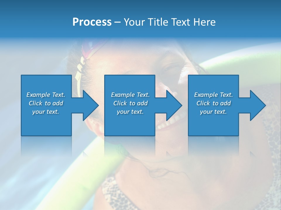 Active Senior Woman In The Pool, Doing Water Sports Exercises PowerPoint Template