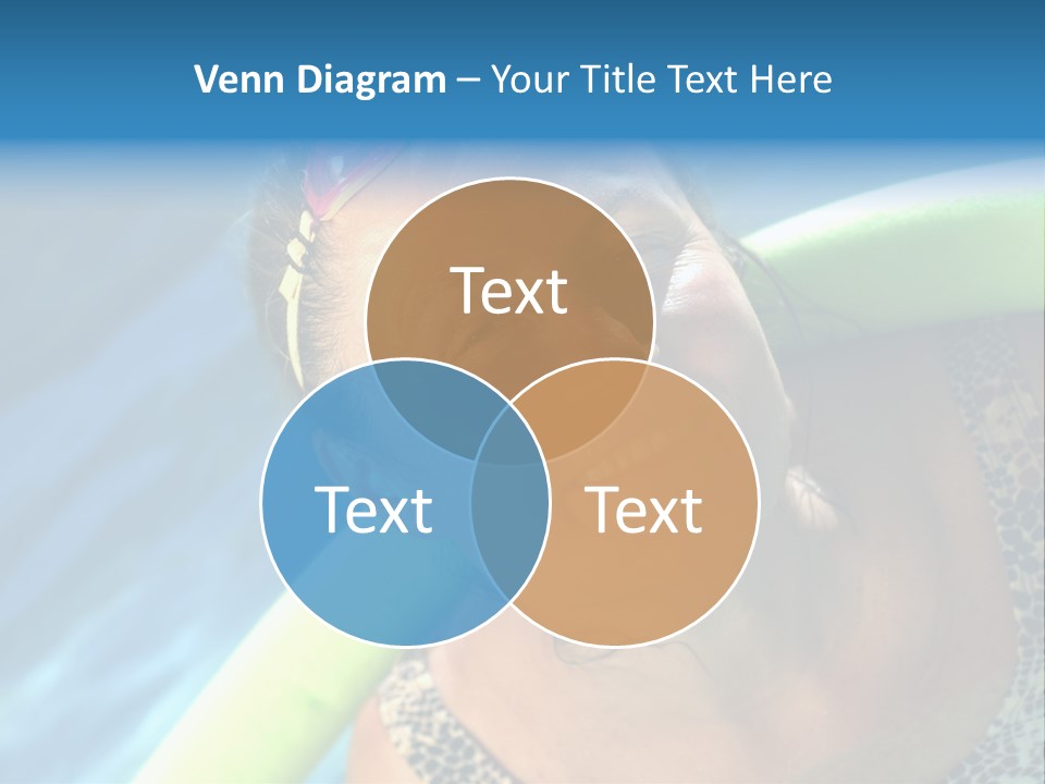 Active Senior Woman In The Pool, Doing Water Sports Exercises PowerPoint Template