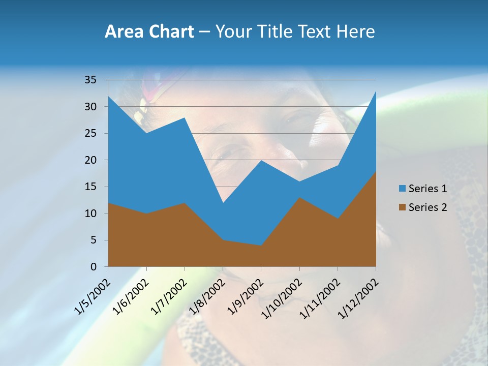 Active Senior Woman In The Pool, Doing Water Sports Exercises PowerPoint Template