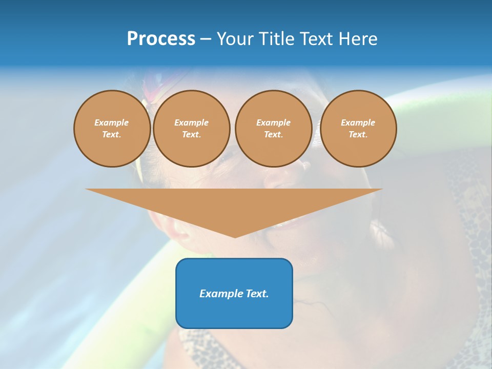 Active Senior Woman In The Pool, Doing Water Sports Exercises PowerPoint Template