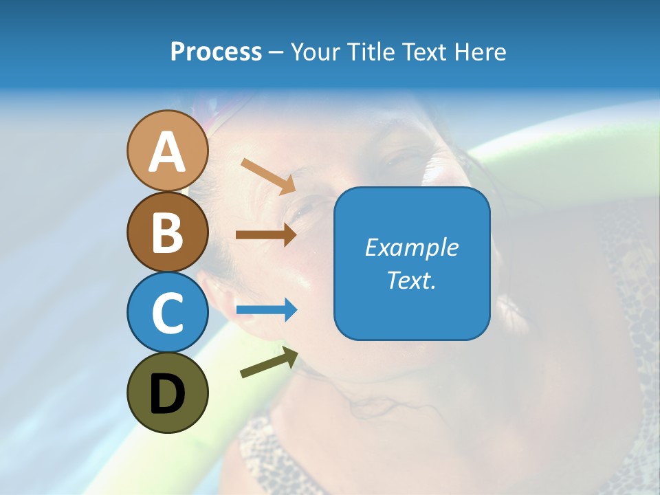 Active Senior Woman In The Pool, Doing Water Sports Exercises PowerPoint Template