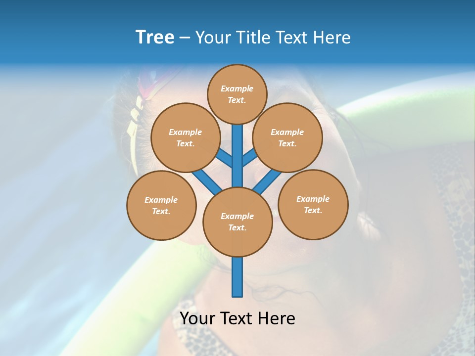 Active Senior Woman In The Pool, Doing Water Sports Exercises PowerPoint Template