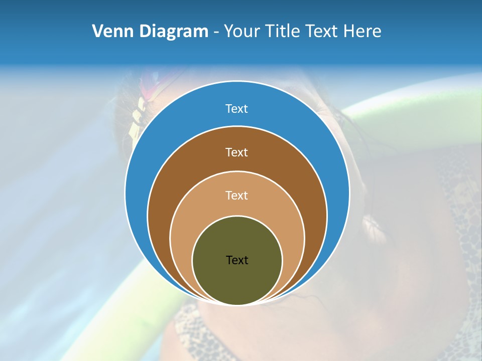 Active Senior Woman In The Pool, Doing Water Sports Exercises PowerPoint Template