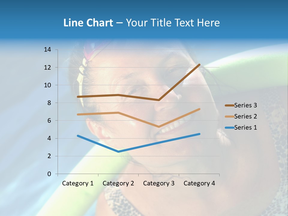 Active Senior Woman In The Pool, Doing Water Sports Exercises PowerPoint Template