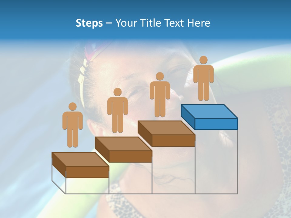 Active Senior Woman In The Pool, Doing Water Sports Exercises PowerPoint Template