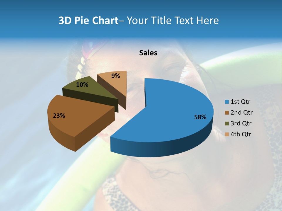 Active Senior Woman In The Pool, Doing Water Sports Exercises PowerPoint Template