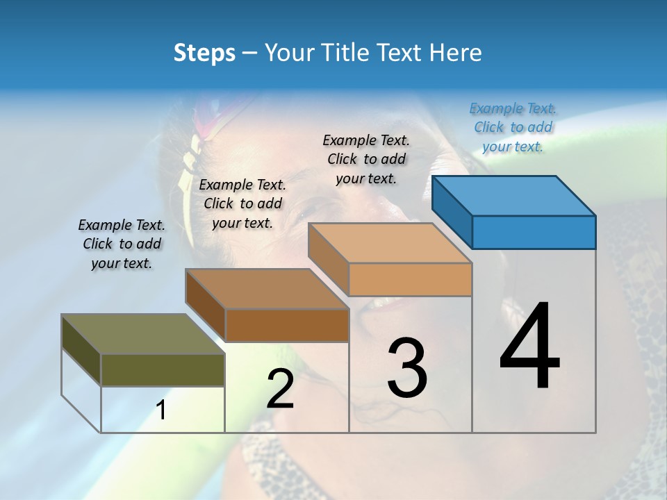 Active Senior Woman In The Pool, Doing Water Sports Exercises PowerPoint Template