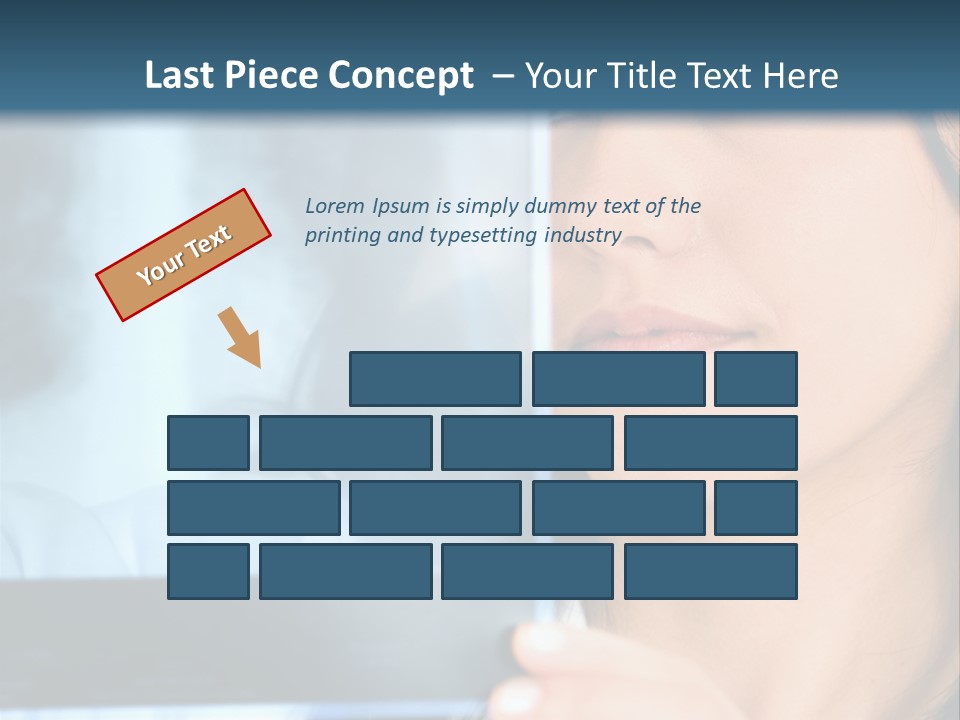 Female Doctor Looking At A Lungs Or Torso Xray PowerPoint Template