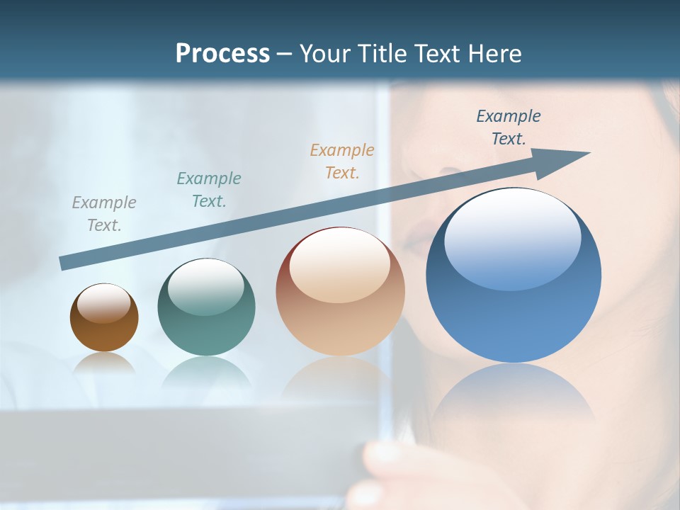 Female Doctor Looking At A Lungs Or Torso Xray PowerPoint Template