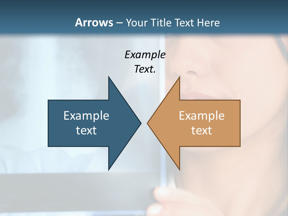 Female Doctor Looking At A Lungs Or Torso Xray PowerPoint Template
