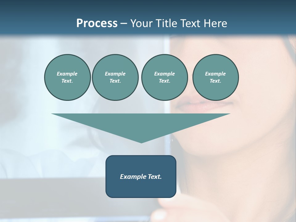 Female Doctor Looking At A Lungs Or Torso Xray PowerPoint Template